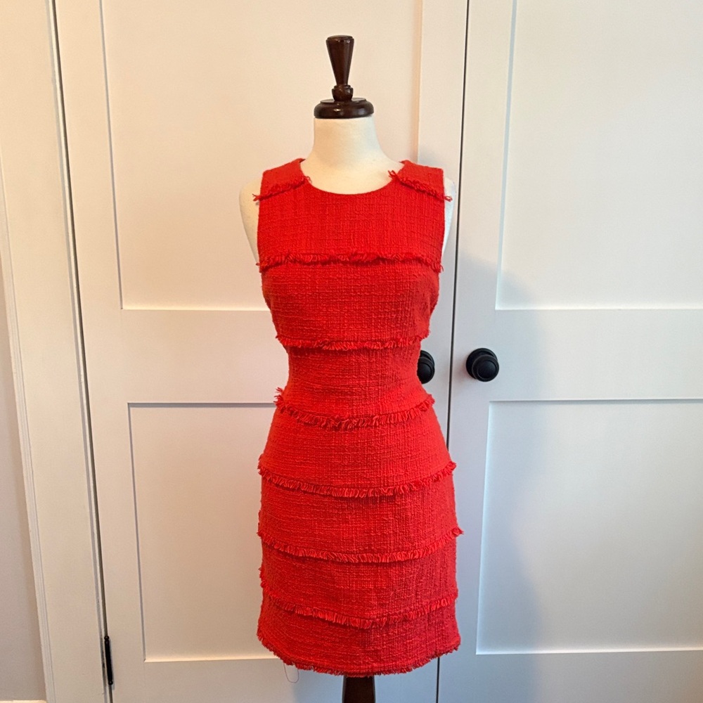 Stunning Red Hot Orange dress J Crew size 14 😎3 for $25